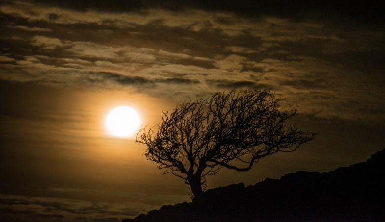 super moon over little ashy hawthorn