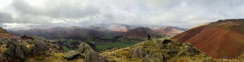 Where's Wally. Rob making pictures of the Grasmere Valley.