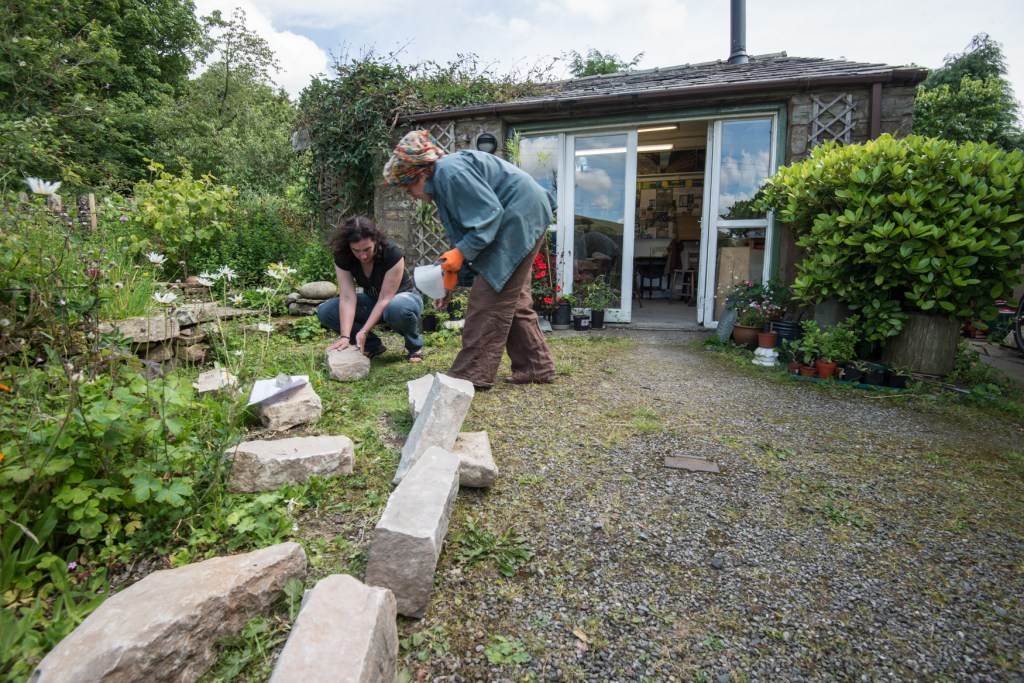 Sorting through the stones with Pip Hall