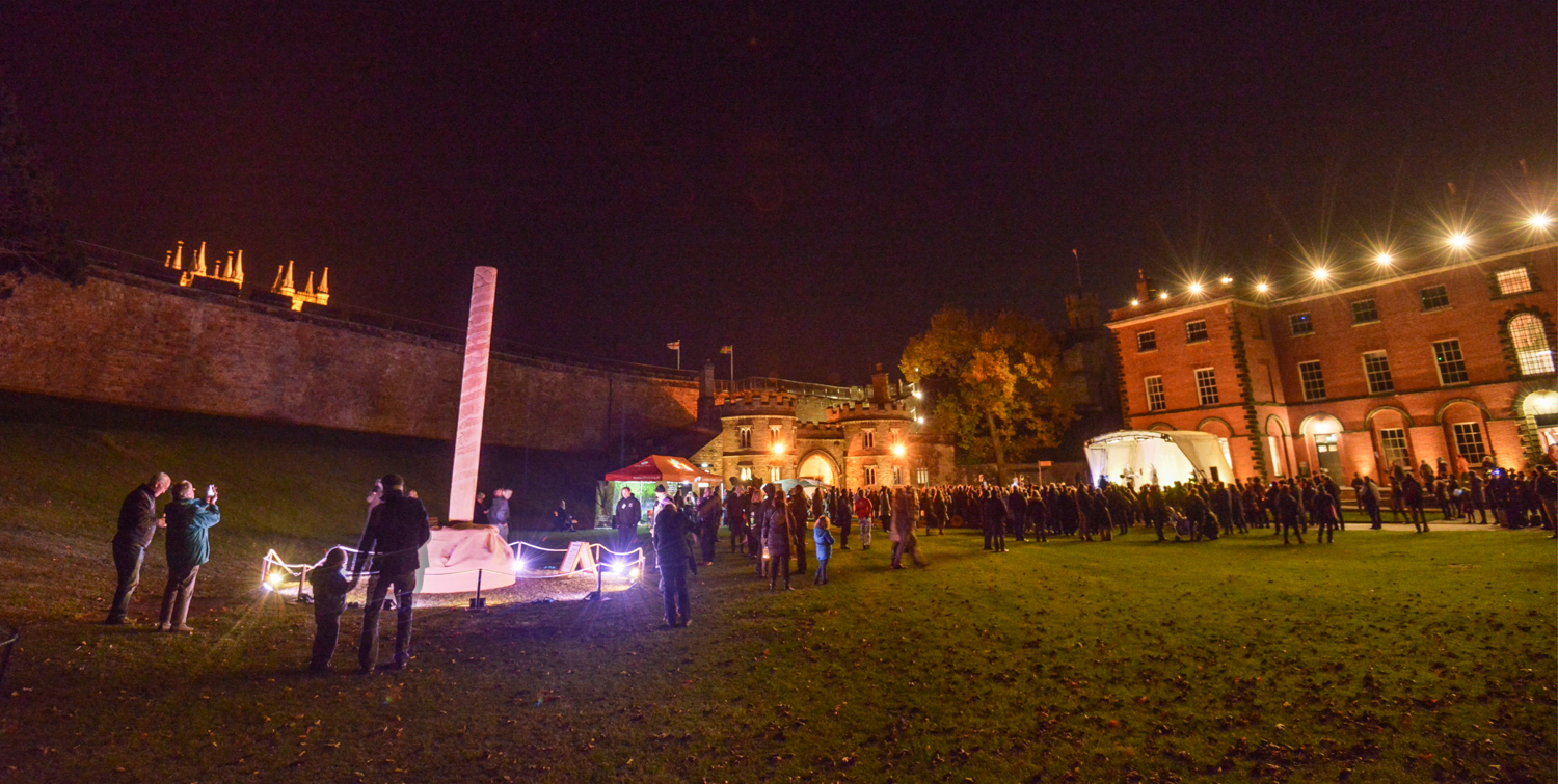 The Champion Tree Pole during the Tree Charter launch at Lincoln Castle