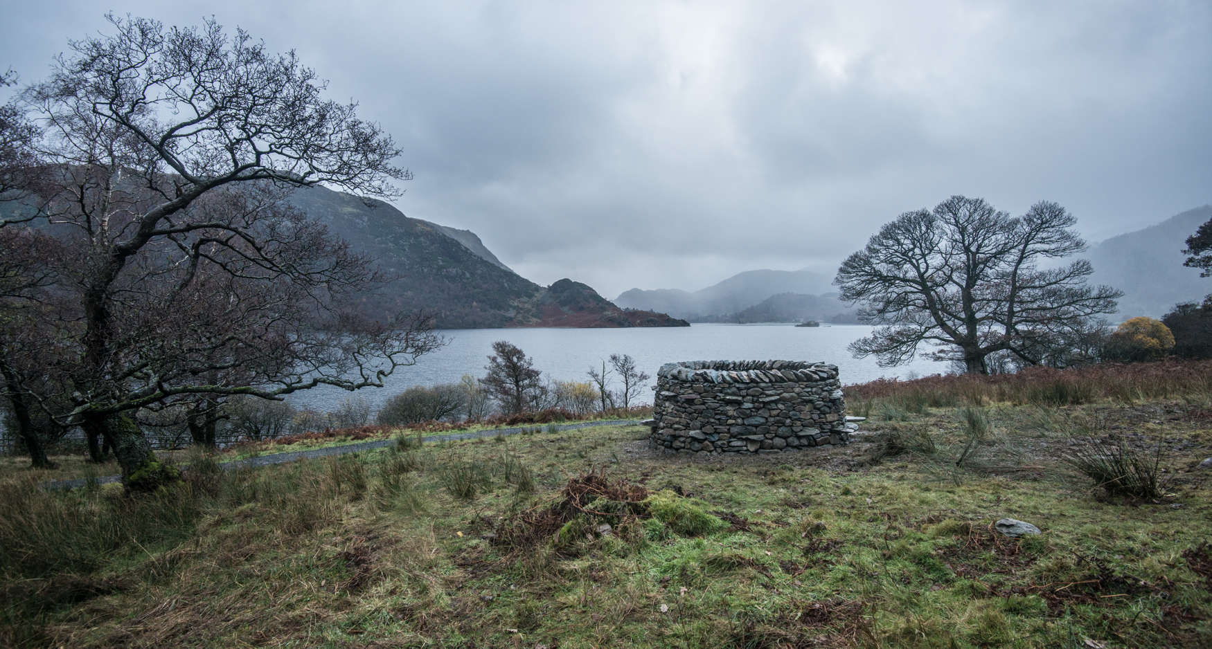 Completed treefold:north overlooking Ullswater